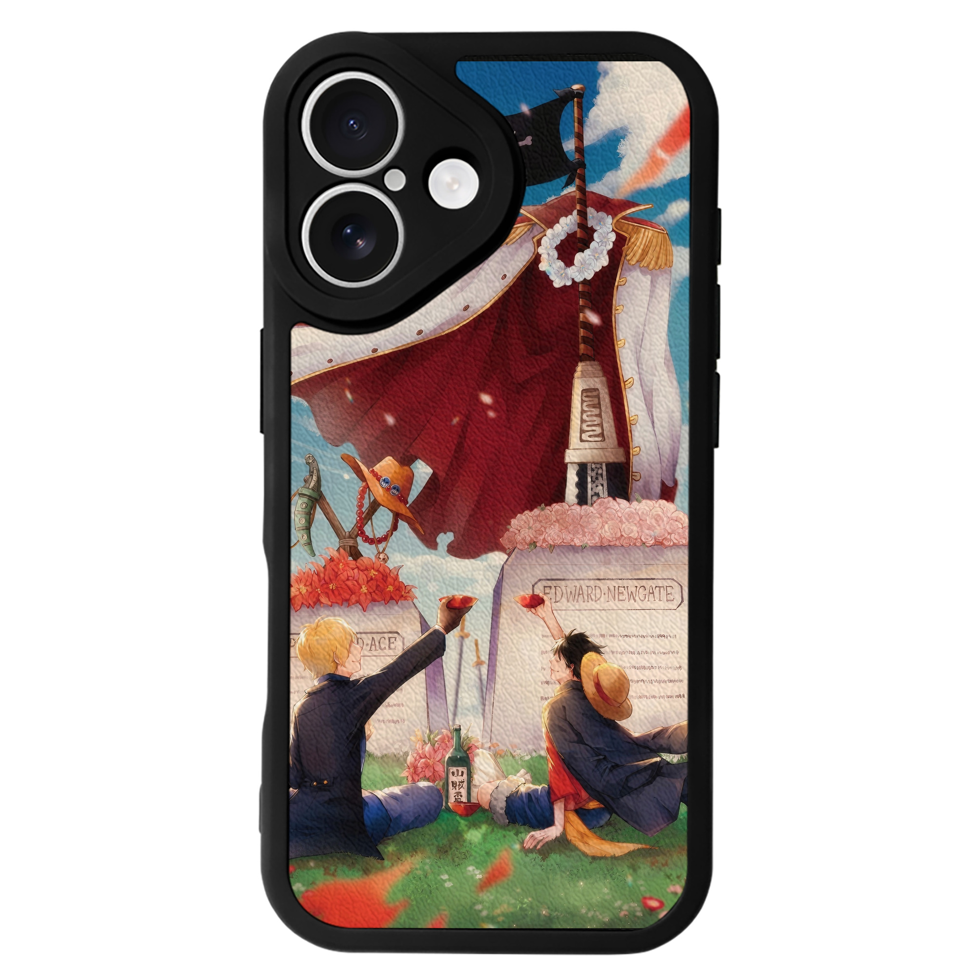 （画像用） ワンピース ONE PIECE 【iPhone 16シリーズ対応】シリコンスマホケース（レザー調） 材質：シリコン